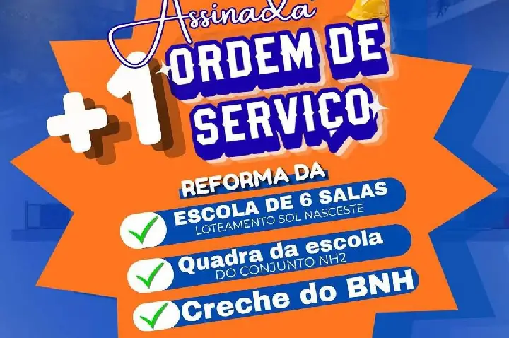 Prefeita de Icó assina novas ordens de serviço para obras na educação