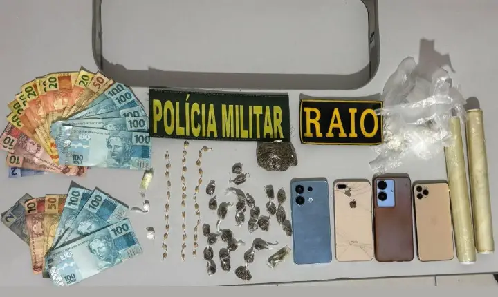 RAIO estoura ponto de tráfico em pousada de Icó e apreende drogas e celular roubado