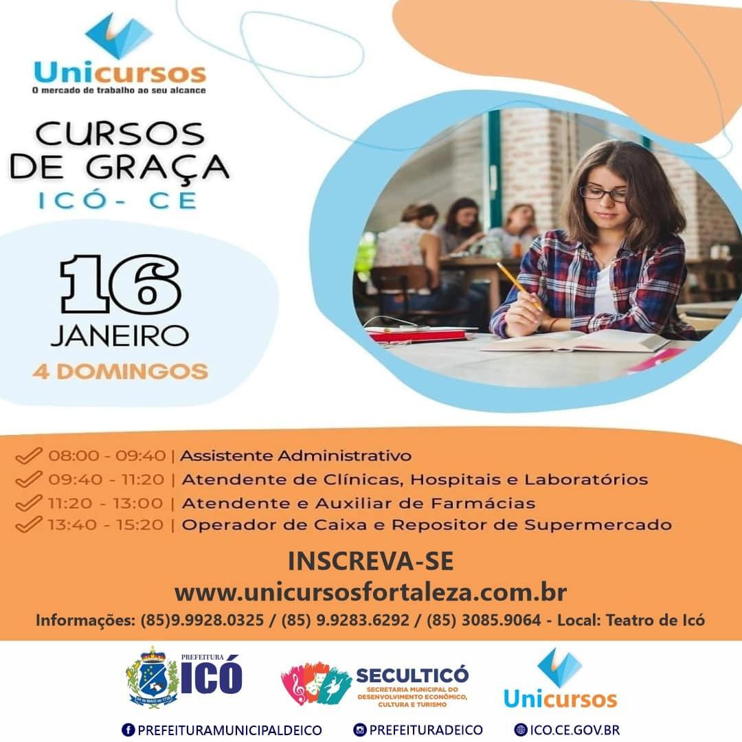 Cursos gratuitos são oferecidos em Icó