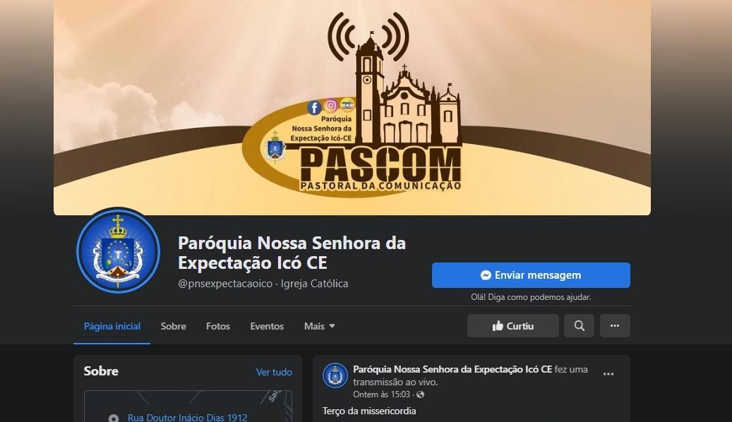 Paróquia Nossa Senhora da Expectação de Icó tem página do faceboock hackeada