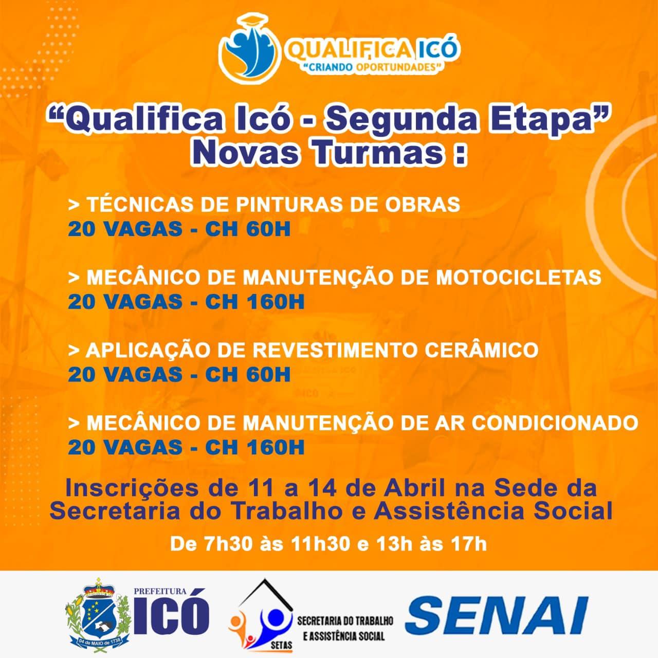 Qualifica Icó inicia a segunda etapa do projeto com novas turmas; confira