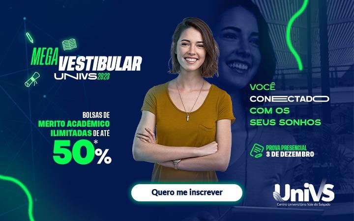 Inscreva-se no Mega Vestibular UniVS 2023 e concorra a bolsas ilimitadas