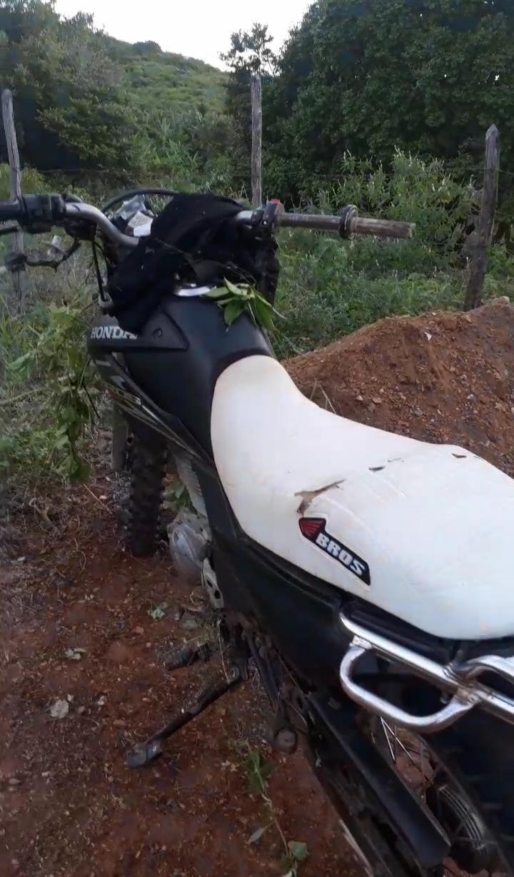 Moto envolvida no acidente