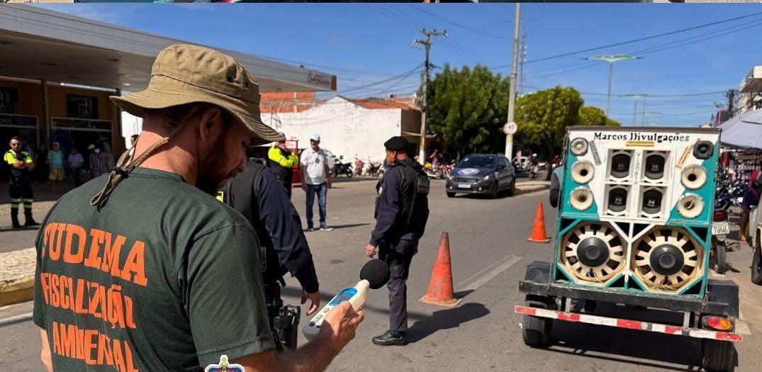 SUDEMA realiza ação “Icó: Som na Medida Certa” para combater poluição sonora no centro da cidade