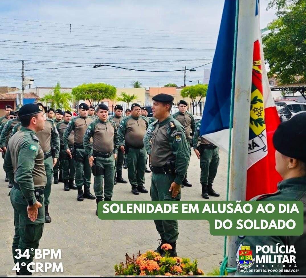34º BPM Realiza Solenidade em Homenagem ao Dia do Soldado em Icó