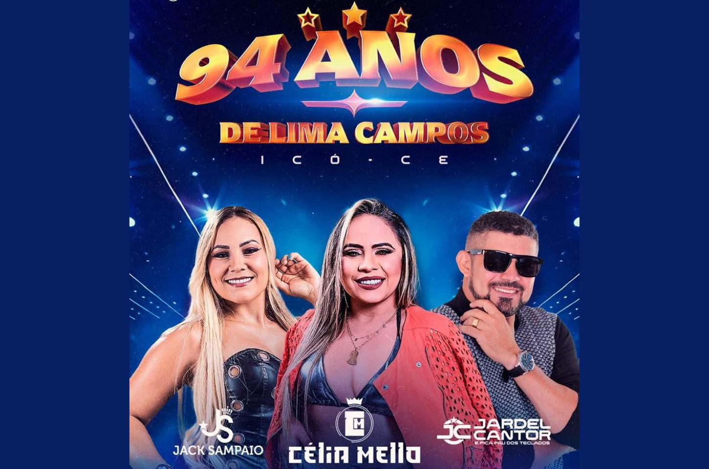 Lima Campos em Icó celebra 94 anos com shows gratuitos neste domingo (12)