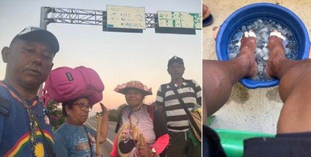 Fiéis superam 500 km de caminhada em promessa a Padre Cícero
